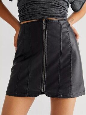 Free People Layla Vegan Mini Skirt